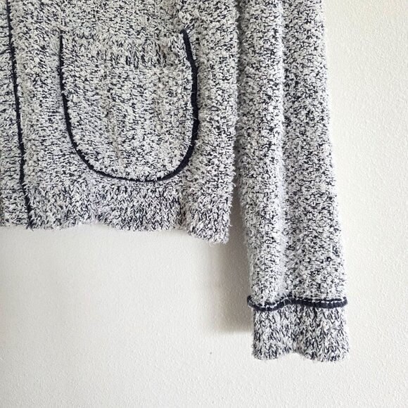 Loft Teddy Terrycloth Knit Cardigan Sweater Neutral Colors, Office wear, capsule - Picture 2 of 10